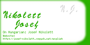 nikolett josef business card